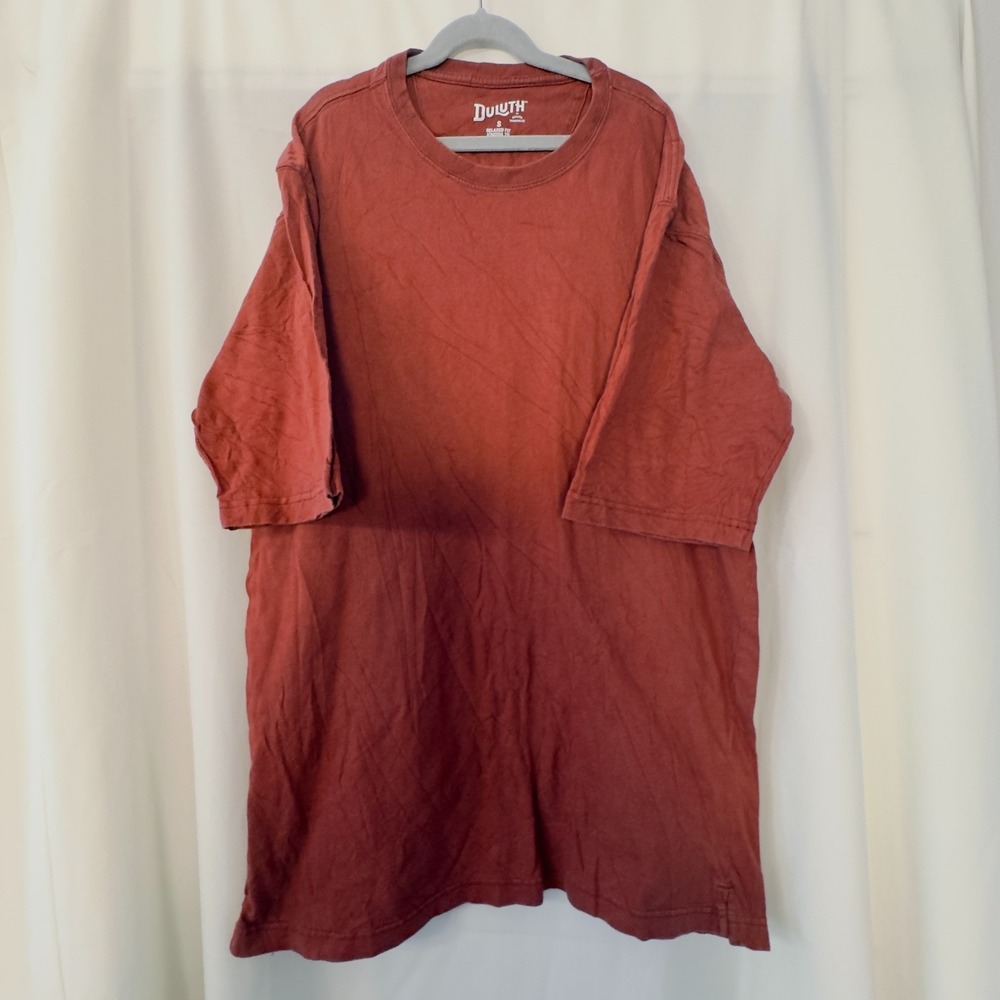 Duluth Trading Longtail T Rust Cotton Tee Sz Small Relaxed Fit Casual Workwear
